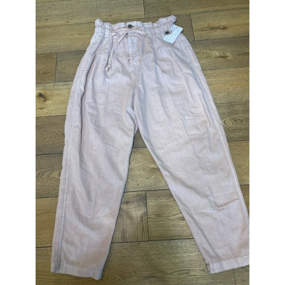 NEW Free People Margate Pleated Trousers Paper Bag - Picture 11 of 12